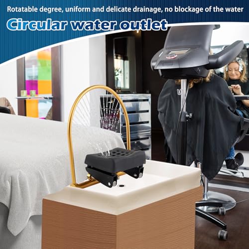 Salon Water Circulation Head Spa Rack with Pillow - Stainless Steel, Fits Most Beds & Sinks