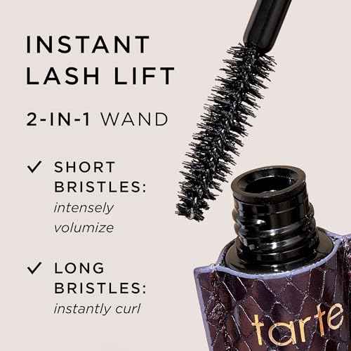 tarte lights, camera, lashes 4-in-1 mascara ? Volume, Length, Curl & Conditioning for Fuller Looking Lashes, Smudge-Proof, Flake-Free, Longwear, Vegan & Cruelty Free
