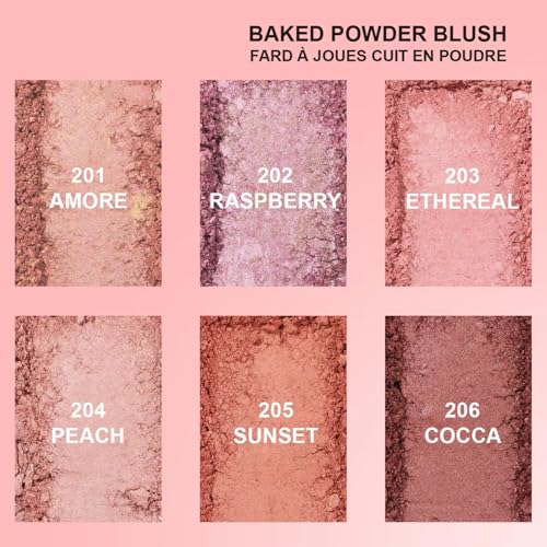 Corlo Baked Blush Marbleized Palette Peach Rose Satin Finish