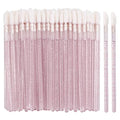 Disposable Lip Brush Set - 100 Pink Lipstick Applicators & Gloss Wands