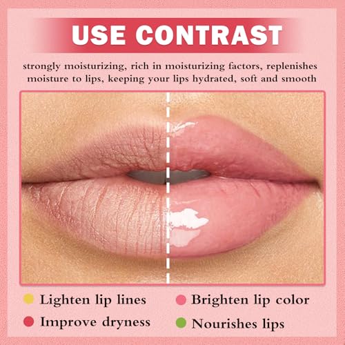3PCS Bee Lip Balm Honey Pot, Honey Strawberry Watermelon Lip Mask Sleeping Honey Lip Mask Overnight Hydrating Propolis Honey Pot Lip Balm for Cracked & Dry Lips Care with Pink Lip Mask