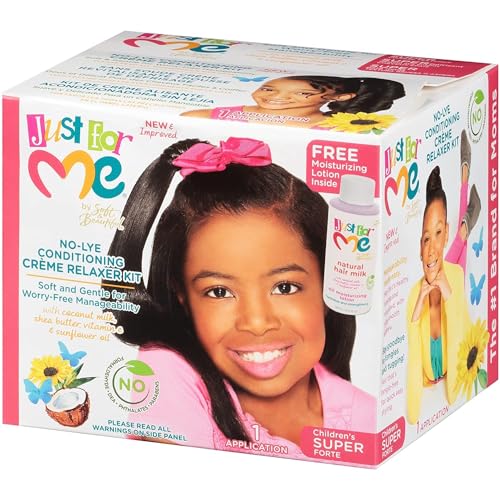 Just For Me Children's No-Lye Relaxer Kit with Conditioning Creme