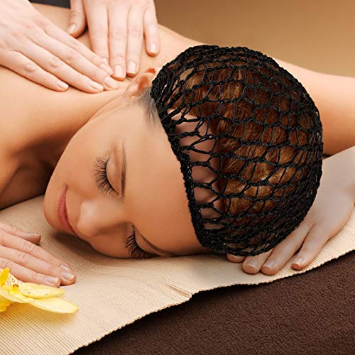 Waydress 2 Pcs Hair Nets Snood for Women Sleeping,Black, Gray