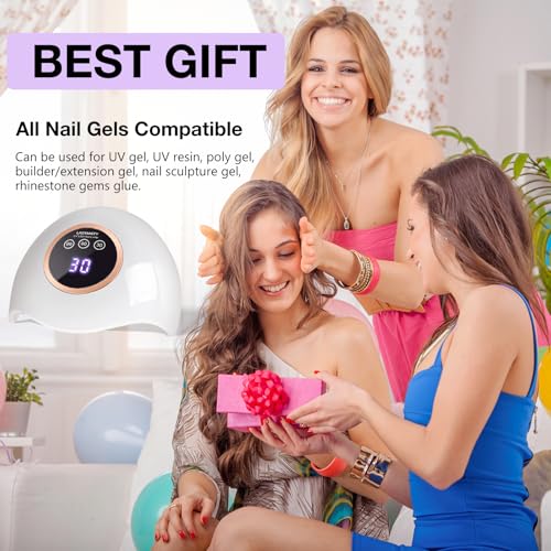 LadyMisty 72W UV LED Nail Lamp with 18 Beads & LCD Display