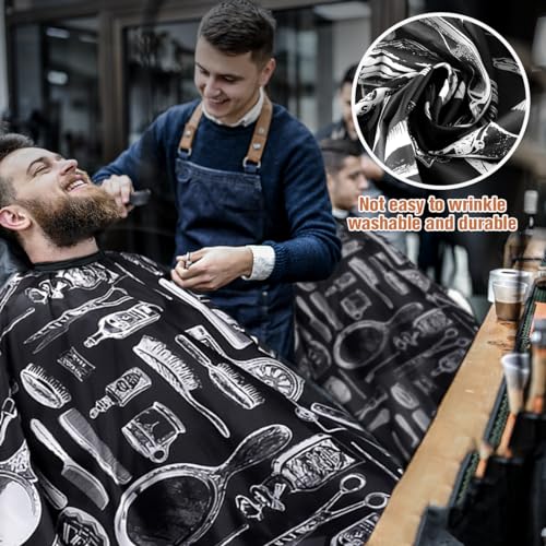 Milukon Professional Hair Cutting Cape, Salon Barber Cape with Adjustable Snap Hair Stylist Capes for Hair Treatment for Adults Kids Christmas Gifts