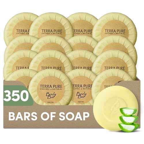 Terra Pure Bar Soap, Travel Size Hotel Amenities, 1.25 oz (Pack of 350)