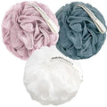 Loofah Sponge Set of 3 - Soft Mesh Body Scrubber