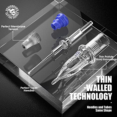 Dragonhawk 1203RL Round Liner Tattoo Needles - 20pc Cartridges