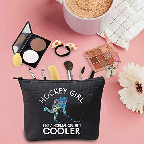 TSOTMO Hockey Sports Zipper Pouch Ice Hockey Gift Hockey Designs Hockey Like A Normal But Cooler Bag For Women (Hockey Tote)