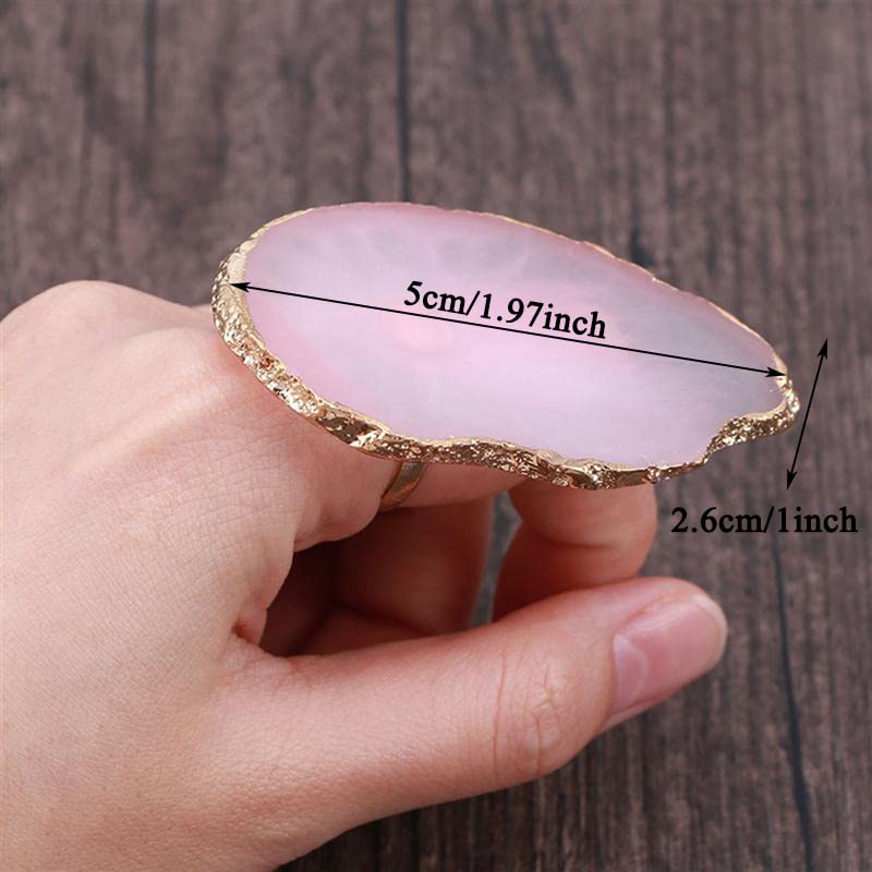 Adjustable Mini Manicure Ring Palette - 6 Pc Nail Art Set