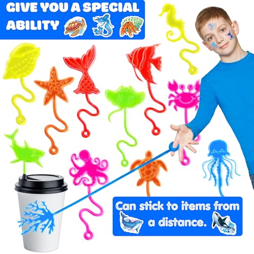 48 Piece Ocean Party Favors - Sticky Hands & Temporary Tattoos