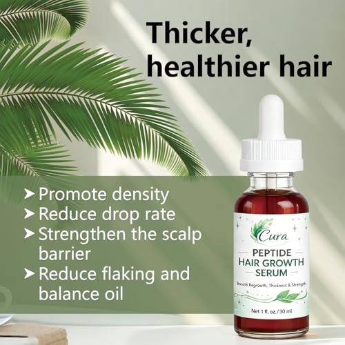 Cura Peptide Hair Growth Serum - Fuller Hair, 1 Fl Oz