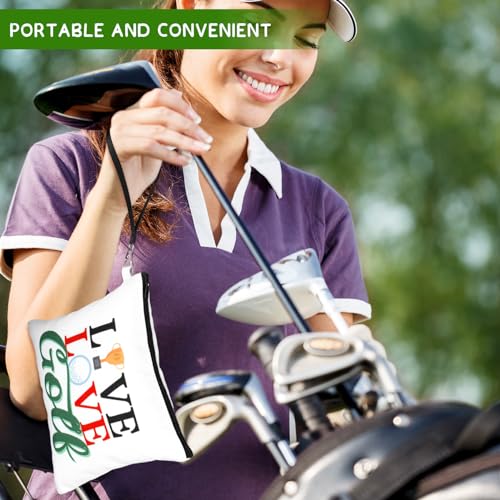 16pcs Golf Gifts for Women Accessories Cosmetic Bags Ladies Golf Makeup Bag Zipper Pouch Travel Toiletry Organizer for Purse Team Gift