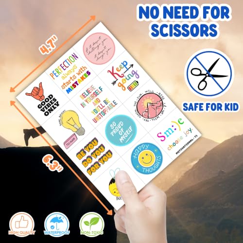 96 Pcs Motivational Temporary Tattoos for Kids Party Favors