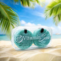 Travel Size Body Wash Women Shower Sponges (2 Pack) | 30 + Washes Travel Loofah with Case | Travel Body Wash Women Shower Sponge Soap w/Natural Extracts | Travel Soap Sponge Body Wash (Ocean Breeze)