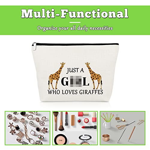 Giraffes Lover Gift Funny Giraffes Makeup Bag Animal Lover Gift Themed Gifts for Women Graduation Gifts for Daughter Giraffes Cosmetic Bag Giraffe Friend Gift Cosmetic Pouch Christmas Birthday Gift