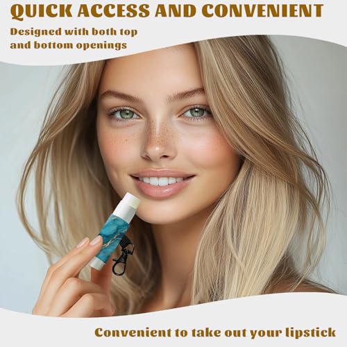 10PCS Lip Balm Keyring with Metal Clasp