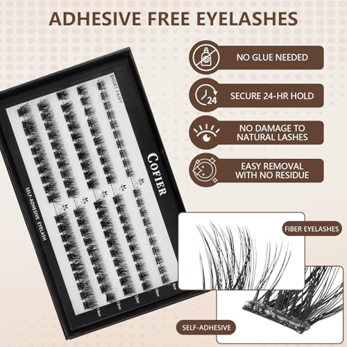 DIY Eyelash Extension Kit - 100 Pcs Wispy Lash Clusters (12-20mm)