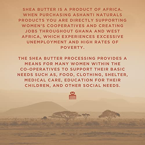 Ashanti Naturals White Chunky Raw Shea Butter | Unrefined African Shea Butter from Ghana | 100% Natural Moisturizer, No Additives - 5 oz