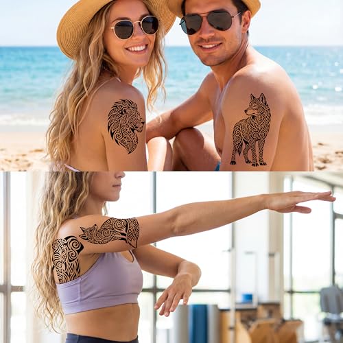 Tribal Temporary Tattoos 60 PCS | Waterproof & Sweat-Resistant