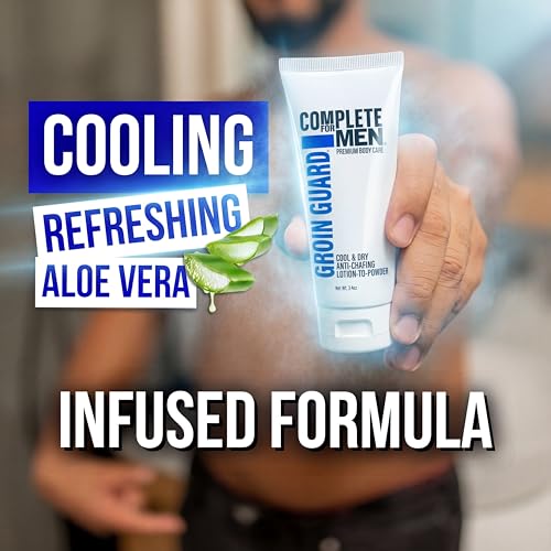 Groin Guard Anti Chafing Cream: Talc Free, Aluminum Free, Natural Odor Control Cream for Men, Non Greasy, Cool & Dry, Friction Defense, Chafe Protect for Private Parts