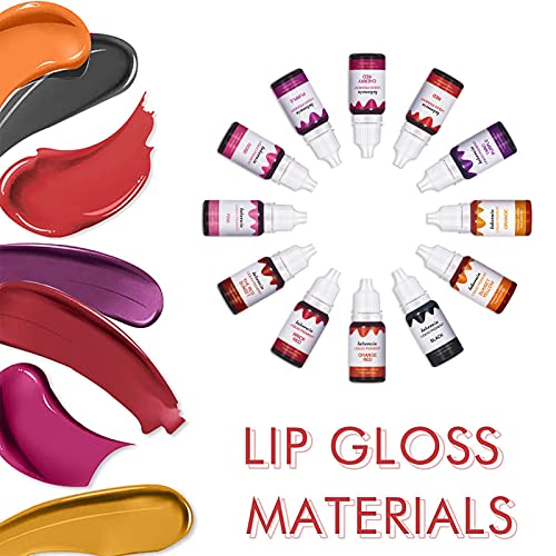 12-Color Liquid Lip Gloss Pigment Set for DIY Cosmetics