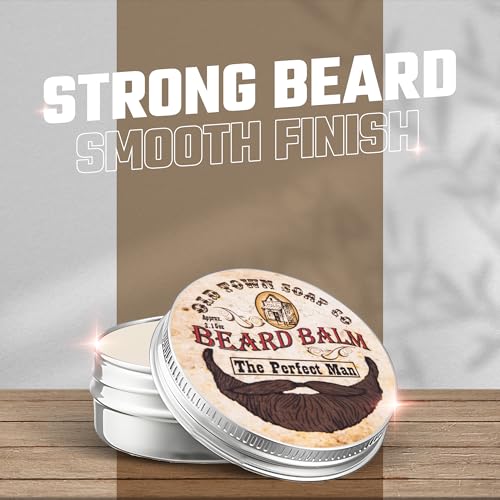 Old Town Soap Co. The Perfect Man Beard Balm - ??Softens and Nourishes with natural and Argan Oil, Beard Softener for Men | Using all-natural ingredients Made In USA