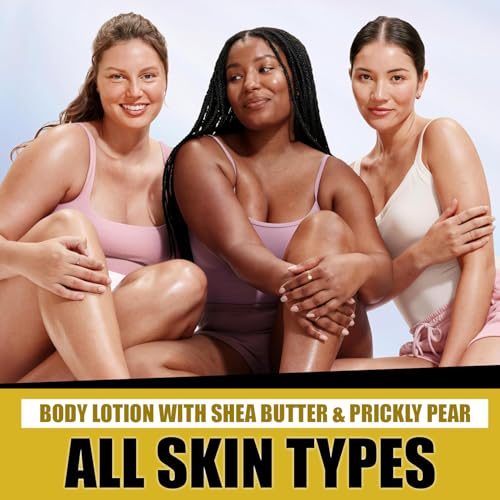 Nourishing Body Lotion for Dry Skin | Shea Butter Body Lotion with Prickly Pear, Niacinamide, Collagen & Hyaluronic Acid | Brightening Body Lotion for Sensitive Skin, 300 ml
