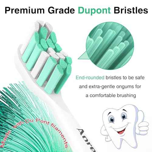 Aoremon Toothbrush Replacement Heads for Philips Sonicare Replacement Heads - Standard Toothbrush Head Compatible with Most Phillips Sonicare Click-on Electric Toothbrushes