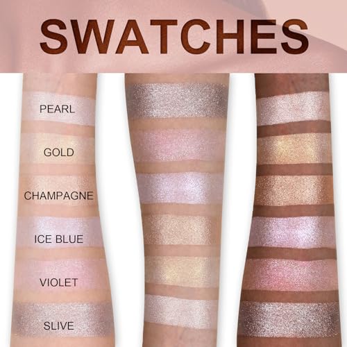 UCANBE 6-Color Highlighter Palette - Shimmer Powder Illuminator