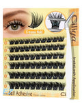 Self Adhesive Eyelash Clusters 10-16mm No Glue Needed Waterproof Wispy Press-On Lashes