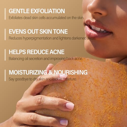 Turmeric Body Scrub with Vitamin C & Coconut Oil Exfoliator