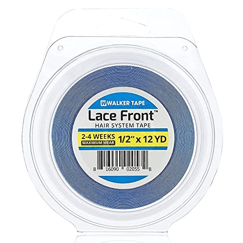 Walker's WKR-LF-M3 Lace Front Support Tape (1/2 inch) for Toupee and Wig, Clear, 1/2" Width, 12yds Length