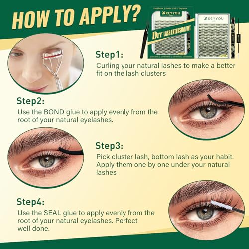 Lash Clusters Kit 144pcs 8-16mm Wispy C Curl Extension
