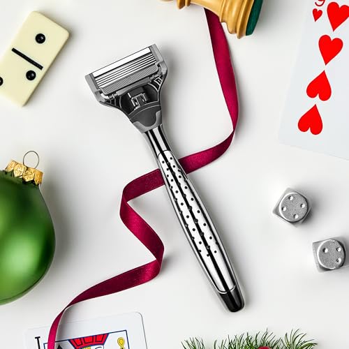 Harry's Shaving Holiday Gift Set for Men - 1 Razor Handle (Craft Edition), 3 Original Razor Blade Refills, Foaming Shave Gel & Travel Blade Cover