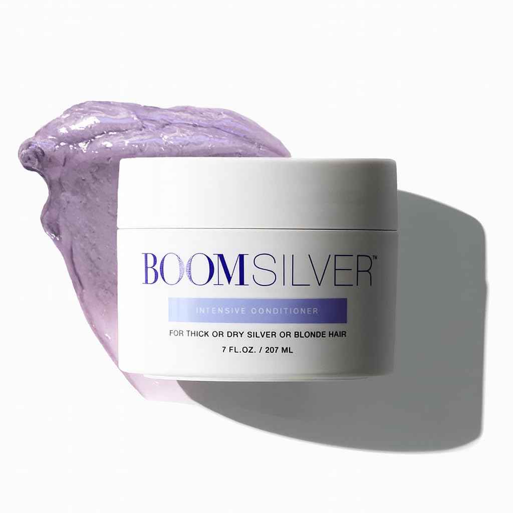 BOOM Silver Intensive Conditioner by Cindy Joseph – Deep Conditioning Treatment for Gray & Silver Hair – Restores Moisture, Softens & Adds Shine Without Build-Up (7 oz)