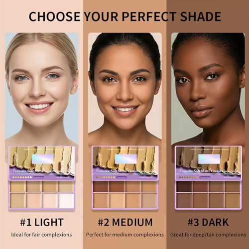 8 Shade Cream Concealer Palette - Full Coverage Waterproof Makeup