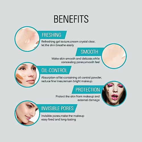 Oil Control Pore Minimizing Face Primer, 20ml Matte Finish Makeup Base with Dimethicone for Smooth Skin, Vegan & Cruelty Free