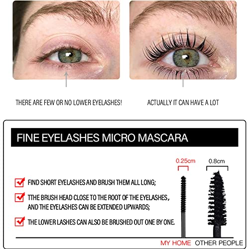 Waterproof Mascara for Fine Lashes with Small Wand Brush