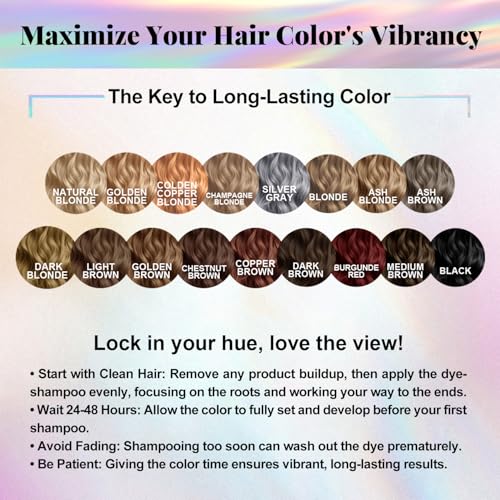 Ash Blonde Hair Dye Shampoo 3-in-1 Gray Coverage
