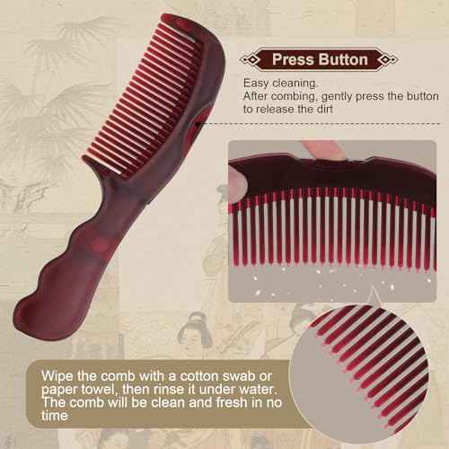 Patented Anti Dandruff Comb & Stainless Steel Fine Tooth Comb Kit, Dandruff Remover, Scalp Sweep Detoxing, Massage Dandruff Removal Brush for Scalp Build Up