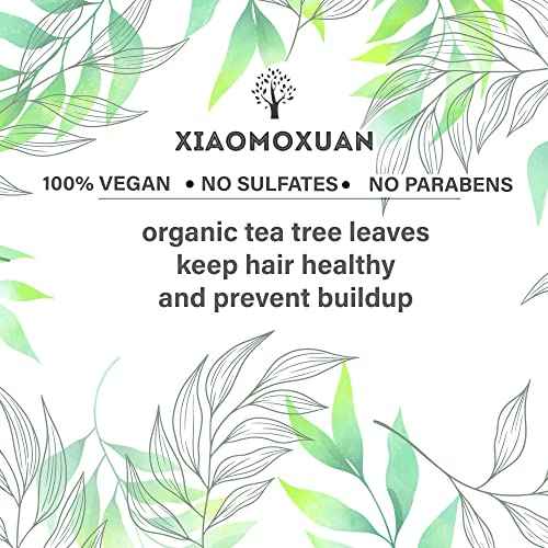 Xiaomoxuan Organic Tea Tree Oil Moisturizing Shampoo Sulfate-Free Paraben-Free - Strengthen and Restore Shampoo Hydrating - All-Natral Hair Moisturizer and Deep Scalp Cleansing Hair Treatment