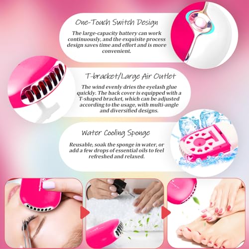 DIY Lash Extension Kit with 280 PCS 9-16mm 40D Lashes Clusters 200ml/6.7fl.oz Lash Cleanser Eyelash Shampoo Mini USB Portable Lash Fan Bond and Seal Remover Eyeliner Eyelid Cleaning Brush