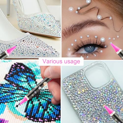 Wax Pencil for Rhinestones - 10 Piece Nail Art Set with Trays