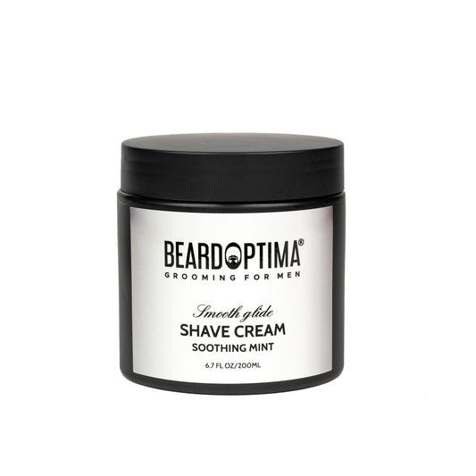 Beardoptima Shave Cream for All Types of Skin | Incredibly Comfortable Men's Beard Care Shaving Cream | Protects Against Irritation and Razor Burn | 6.7 FL OZ/ 200 ML