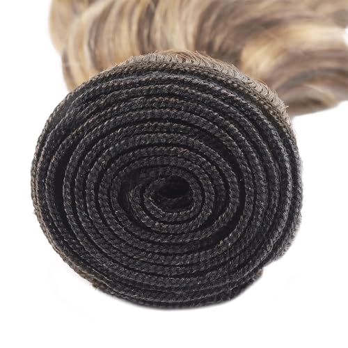 32 Inch Body Wave Hair Bundle - Ombre Brown Blonde