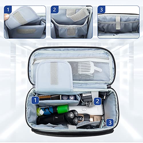 CURMIO Barber Bag for Hair Clippers, Men Grooming Travel Case for Electronic Shaver, Hair Trimmer and Hair Cutting Tools, Black, Bag Only