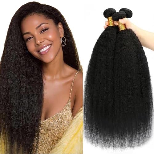 Virgin Hair Bundles Kinky Straight 3 Pack 20 22 24 Inch