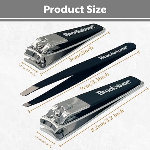 Premium Stainless Steel Nail Clippers Set with Non-Slip Grip