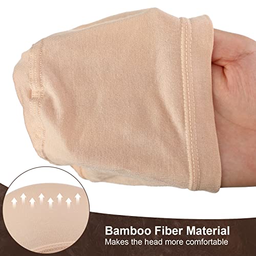 Bamboo Wig Caps for Women - Breathable Fiber Liner Elastic Sleep Cap